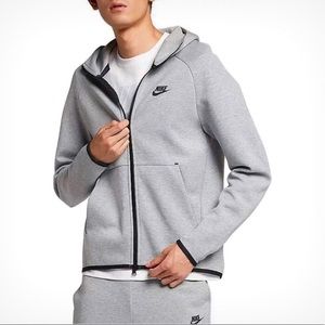 Nike Sportswear Tech Fleece Full Zip Hoodie Jacket Gray Men's L